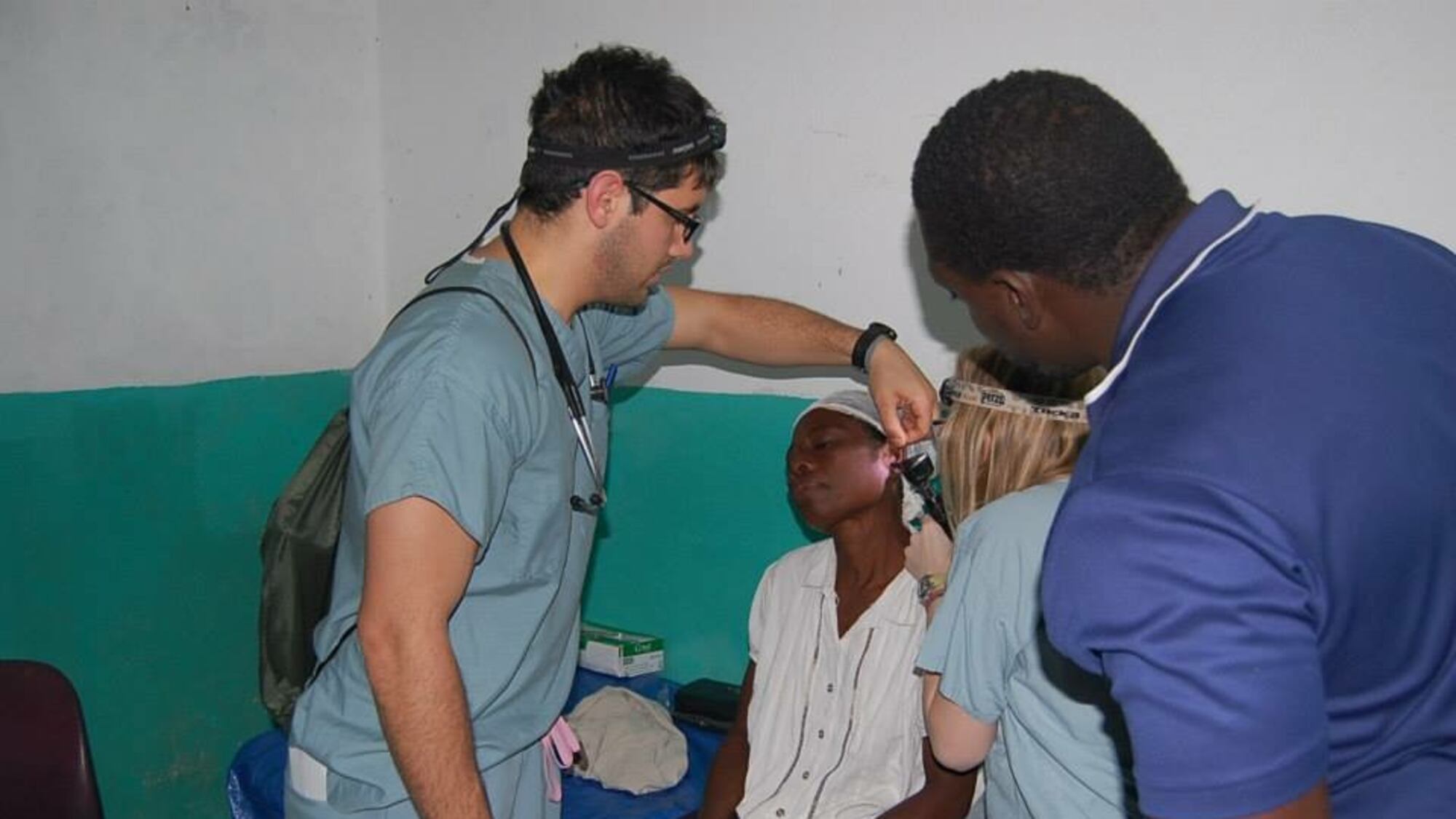 Doctor seeing patients